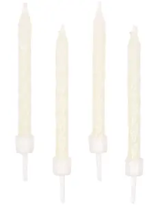 AMSCAN cake candle/sparkler 550330 — white, pack of 10
