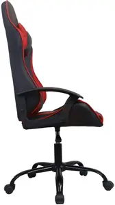 Office chair 6911 by Unknown brand — red fabric upholstery, adjustable height, swivel base