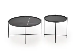 Стол Domoletti Julieta — круглый обеденный стол, черная отделка, модель V-CH-JULIETA-LAW-CZARN
