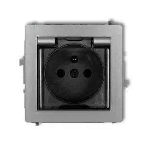 Sienas rozete Karlik 7DGPB-1zd 16A 250V IP44 splash-izturīga
