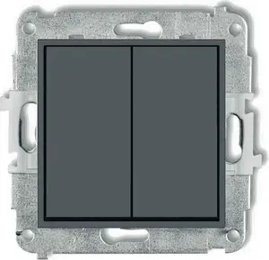 Switch Karlik MINI 28MWP-2 candle-style, matte graphite, single-pole