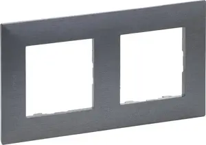 Рамка двойная Legrand Niloe Step 863992 — 2 поста, матовая нержавеющая сталь