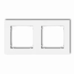 Double universal mini frame Karlik 25MR-2, plastic, matte white