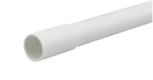 Stingra elektroinstalācijas caurule RLM 22 mm PVC ar ieliektu galiņu, Akssj 111685, balta, 2 m