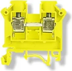 Клеммник шины Simet ZSG1-10.0Nz двухпроводной, для 10 мм², жёлтый