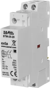 Модульный установочный контактор ZAMEL STM-25-20 — 25A, 2NO, 230V AC