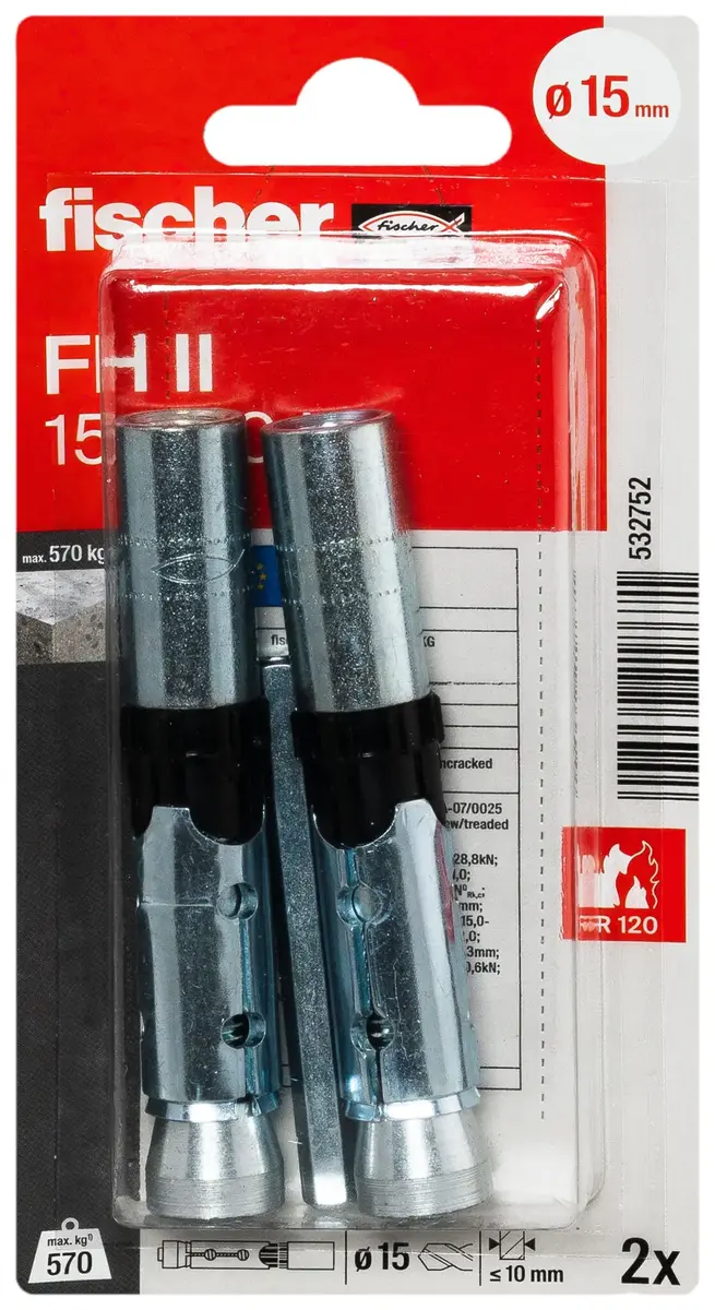 FISCHER FH II 15 анкер M10, 2 шт. Photo 2