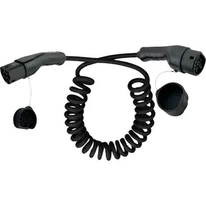 InLine 16283S Electric Vehicle Charging Cable, Type 2, 22 kW, 3-Phase, 3m Spiral Cable