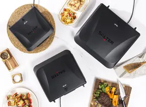 Elektriskais kontaktgrils Salter ActiGrill Everyday EK6236VDE ar regulējamu temperatūru un nepiedegošām plāksnēm