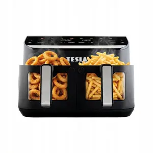 Фритюрница TESLA Aircook DualHeat QD464 XXL с технологией DualHeat и увеличенной вместимостью, модель AIRCKDHQD464XXLBLK