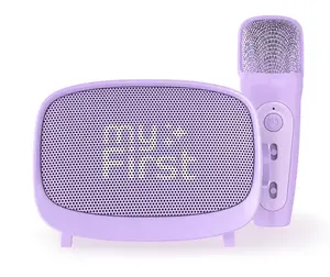 Портативная детская колонка myFirst Voice 2 от myFirst — фиолетовая, беспроводной караоке комплект с микрофоном и эффектами голоса