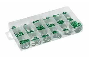 O-ring set HOGERT HT8G508 — 270-piece NBR (nitrile) rubber assortment, green