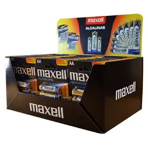 MAXELL Alkaline LR6 AA single-use batteries 1.5V — pack of 4 (display 30 blisters / 120 pcs)