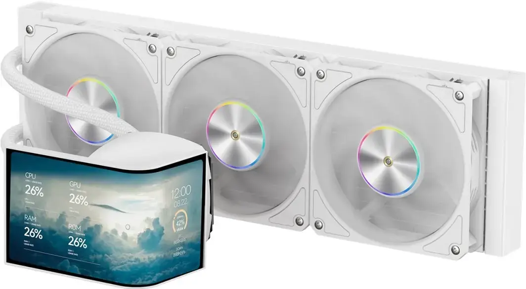 KRUX HydroArc 360 White CPU AIO Liquid Cooler Photo 4