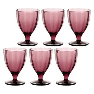 Set of 6 Amami drinking glasses by Rose&Tulipani — Purple, 300 ml each