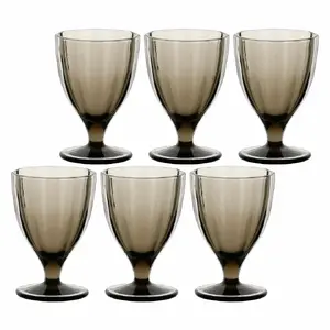 Set of 6 Amami drinking glasses by Rose&Tulipani, model R11650006C-Z, Grey, 300 ml each