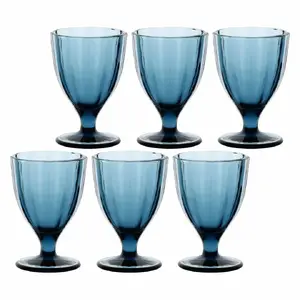 Glassware set Rose&Tulipani Amami — set of 6 blue drinking glasses, 300 ml