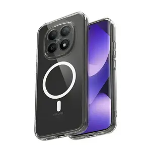 Crong Hybrid Clear Magnetic MagSafe Case for Xiaomi Redmi Note 15 Pro+ — TPU + PC, Transparent, for 6.83" screen