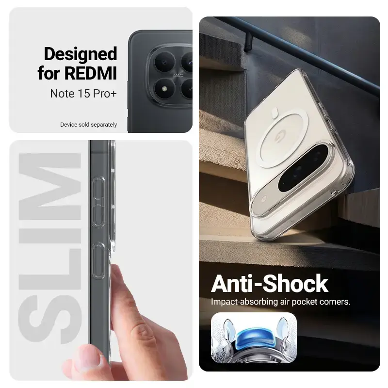 Crong Hybrid Clear Magnetic MagSafe Case — Xiaomi Redmi Note 15 Pro+ Photo 2