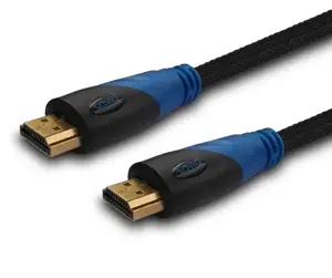 Кабель HDMI Savio CL-48 2 м — HDMI Type A (м/м), HDMI 1.4, ARC, позолоченные контакты, чёрно-синий