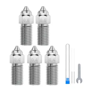 Набор твердосплавных сопел для Elegoo Neptune 4 / 4 Pro — 0,4 мм ×3, 0,6 мм ×1, 0,8 мм ×1