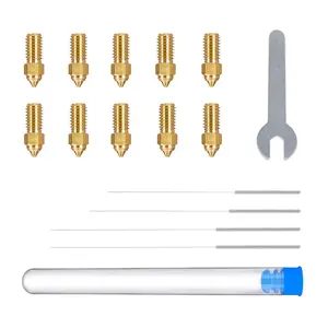 Brass Nozzle Set for Elegoo Neptune 4 / 4 Pro — 0.2 mm x2, 0.4 mm x4, 0.6 mm x2, 0.8 mm x2