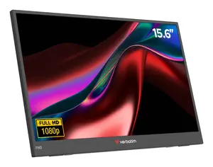 Портативный монитор VERBATIM Ver000257 15,6" FHD (1920x1080) IPS, USB-C, 3,5 мм, 10 Вт, черный