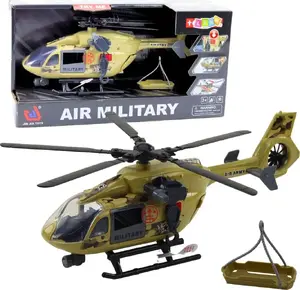 LEANToys military helicopter 1:14 scale with hook, stretcher, lights and sounds