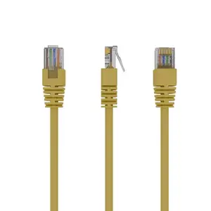 Сетевой кабель Gembird Cat5e U/UTP PP12-1M/Y — 1 м, RJ-45—RJ-45, золотое напыление контактов, жёлтый