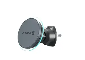 Evelatus MagSafe Qi wireless charging magnet air vent mount CK7W-M — car air vent phone holder with magnetic Qi charging, Black