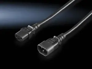 Power extension cable Rittal DK 7856.014 — 0.5 m, C13 coupler to C14 coupler, 10 A