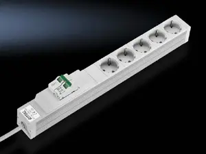 Удлинитель Rittal DK 7240.240 — 5 розеток Type F, кабель 2 м, для помещений, серый
