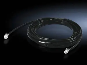 Networking cable Rittal DK 7030.090, RJ-45 to RJ-45, 0.5 m, Black