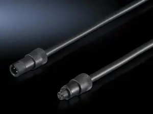 Rittal connection cable SZ 4315.850 for LED compact, length 3000 mm, black