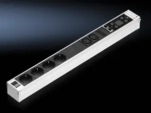 Удлинитель питания Rittal DK 7859.430 — 6 AC розеток, для помещений, чёрный/белый