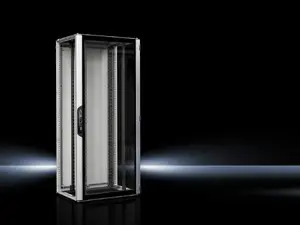 Напольный шкаф-стойка Rittal 5309.136 42U IP55, 19", 800×1000 мм, черный/серый