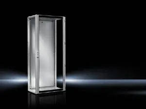 Напольный серверный шкаф Rittal 8840.120 с защитой IP55 и замком на ключ, серый