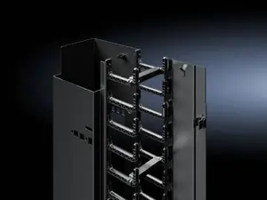 Cable duct Rittal 5302.051 for rack systems, steel housing, black