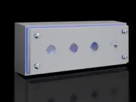 Rittal HD 1684.600 nerūsējošā tērauda spiedpogu korpuss 4 x 22,5 mm, metālisks
