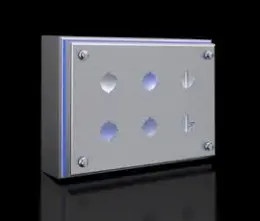 Push-button enclosure Rittal HD 1686.600 stainless steel, 6 x 22.5 mm, metallic