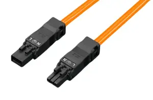 Power cable Rittal 2500.435 orange 3 m — 3‑pole, 100–240 V input