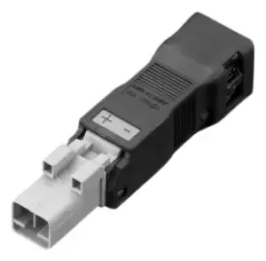 Electrical complete connector 2‑pole Rittal 2500.640, conductor 0.25–1.5 mm², black/grey