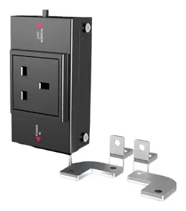 Socket outlet Type G Rittal SZ 2500.711, black, plastic housing, 250 V 50/60 Hz