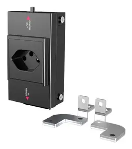 Socket-outlet Type J Rittal 2500.713, black, plastic housing, 250 V, 50/60 Hz