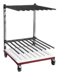 Transport trolley Rittal 4050.000 — plastic and steel transport trolley, black/white