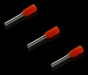 Terminal ferrules Rittal AS 4050.760, copper with polypropylene insulation, red, 8 mm length, 2.6 mm diameter, pack of 500