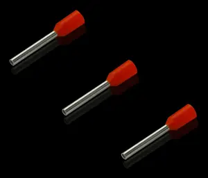 Rittal AS 4050.761 ferrules, copper core with polypropylene insulation, orange, length 10 mm, diameter 2.6 mm, pack of 500