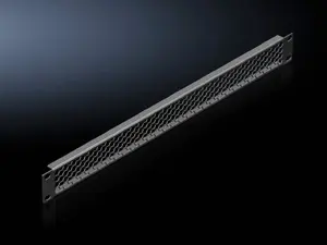 Trim panel Rittal IT 5302.201 — steel, black, 1U (19")