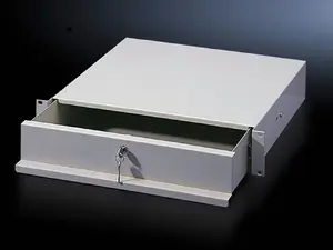 Ящик Rittal DK 7282.135 — модульный выдвижной ящик, серый, для 19" (482,6 мм) стоек, 2U, глубина 250 мм