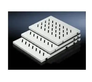 Rittal rack accessory 7465.035 — steel grey rack shelf for enclosures, load capacity 50 kg